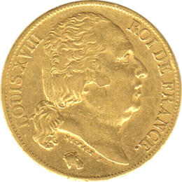 20 Franc Frankreich Louis XVIII 1816-1824