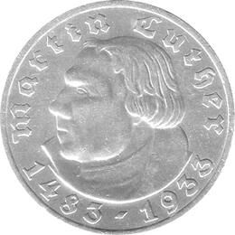 Martin Luther 5 Reichsmark Silbermünze