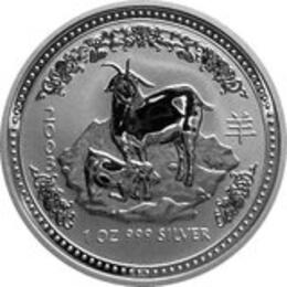 Lunar I Silbermünze Australien Ziege 1 Kilo 2003 Perth Mint