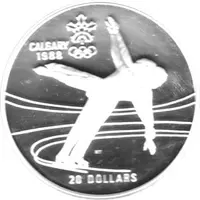 Canada Silber Calgary 1988 20 Dollar Figure Skating PP