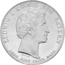 Altdeutschland Bayern Ludwig Geschichtstaler 1826