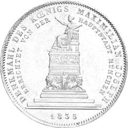 Altdeutschland Bayern Ludwig Geschichtstaler 1835