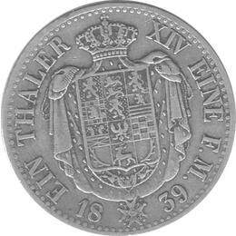 Altdeutschland Braunschweig Herzog Wilhelm Taler 1839