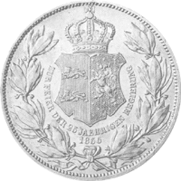 Altdeutschland Braunschweig Herzog Wilhelm Vereinsdoppeltaler 1856