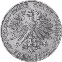 Altdeutschland Freie Stadt Frankfurt Silber Doppeltaler 1841-1855