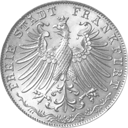 Altdeutschland Freie Stadt Frankfurt Silber Doppelgulden 1845-1856