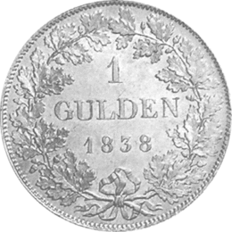 Altdeutschland Freie Stadt Frankfurt Silber Gulden 1838-1841
