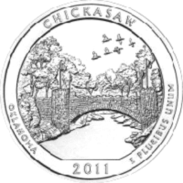 USA 5 Unzen Silber Chickasaw National Recreation Area 2011