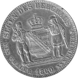 Altdeutschland Sachsen Iohann Ausbeutetaler 1860
