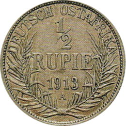 Ostafrika 1/2 Rupie 1913