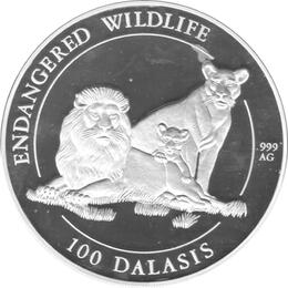 Gambia Löwen 1 Kilo 1996