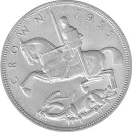 Großbritannien 1 Crown 1935 Silver Jubilee George