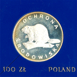 Polen 100 Zlotych Silber 1978 Ochrona Srodowiska