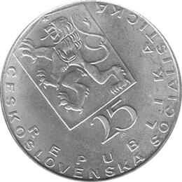 25 Korun, Tschechoslowakei, 1969, 100 Todestag von Jan Evangelista