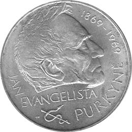 25 Korun, Tschechoslowakei, 1969, 100 Todestag von Jan Evangelista