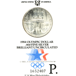 1 Dollar USA, Silbermünze 1984, Olympische Spiele, Los Angeles