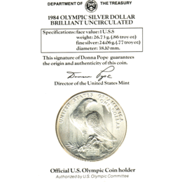 1 Dollar USA, Silbermünze 1984, Olympische Spiele, Los Angeles