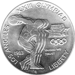 1 Dollar USA, Silbermünze 1983, Olympische Spiele, Los Angeles