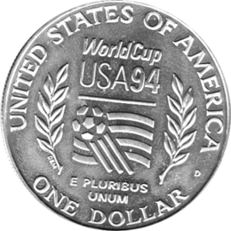 1 Dollar USA, Silbermünze 1994, Fußball-WM 