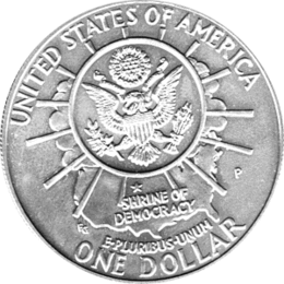1 Dollar USA, Silbermünze 1991, Mt.Rushmore