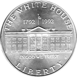 1 Dollar USA, Silbermünze 1992, White House