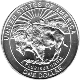 1 Dollar USA, Silbermünze 1999, Yellowstone National-Park