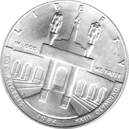 1 Dollar USA, Silbermünze 1984, Olympische Spiele Los Angeles