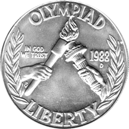 1 Dollar USA, Silbermünze 1984, XXIV Olympische Sommerspiele in Seoul