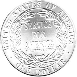 1 Dollar USA, Silbermünze 1996, Nationaler Gemeinschaftsdienst