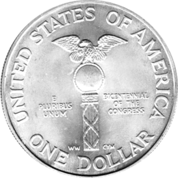 1 Dollar USA, Silbermünze 1989, 200 Jahre Kongress