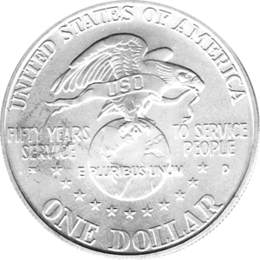 1 Dollar USA, Silbermünze 1987