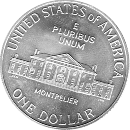 1 Dollar USA, Silbermünze 1993, James Madison