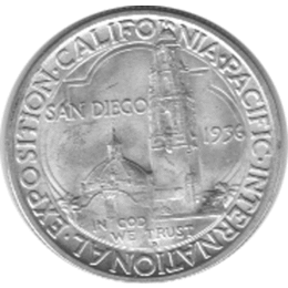 Halve Dollar 1936 San Diego Californien 1/2 Silber Dollar