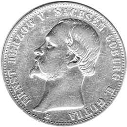 Altdeutschland Sachsen Coburg Gotha Herzog Ernst II 1864