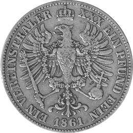 Altdeutschland Preussen Brandenburg Taler 1861