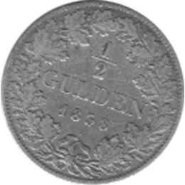 Altdeutschland Württemberg 1/2 Gulden Wilhelm 1838