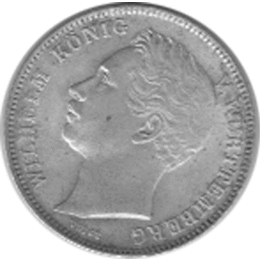 Altdeutschland Württemberg 1/2 Gulden Wilhelm 1844