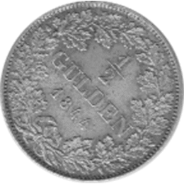 Altdeutschland Württemberg 1/2 Gulden Wilhelm 1844