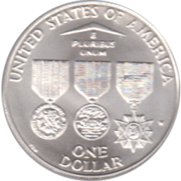 1 Dollar, USA 1994, Vereinigte Staaten 10 Jahre Nationale Gedenkstätte