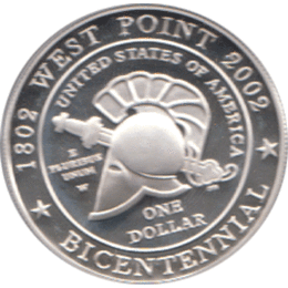 1 Dollar, USA 2002, 200 JAHRE MILITÄRAKADEMIE IN WEST POINT