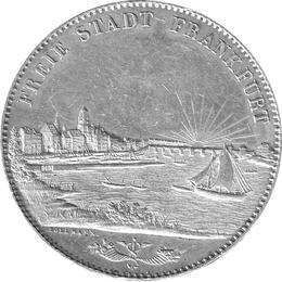Stadt Frankfurt Silber Doppeltaler 1843