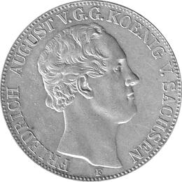 Altdeutschland Sachsen Friedrich August Doppeltaler 1854