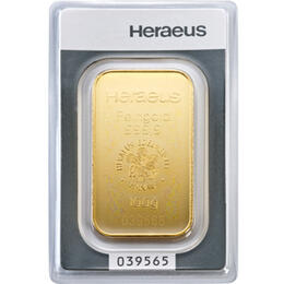 Goldbarren 100 Gramm Heraeus