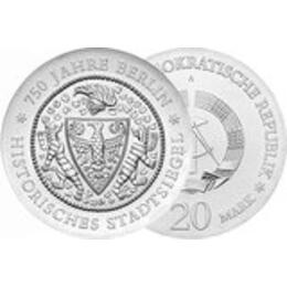 DDR 1987 20 Mark Historisches Städtesiegel