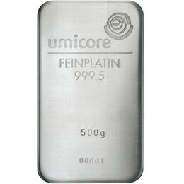 Platinbarren 500 Gramm Heraeus Umicore Degussa kaufen und verkaufen