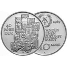 DDR 1989 10 Mark 40 Jahre DDR