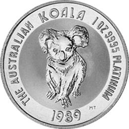 Platin Koala 1 Unze 1989 Australien Perth Mint