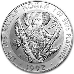 Platin Koala 1 Unze 1992 Australien Perth Mint
