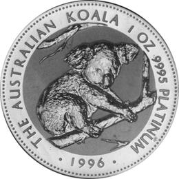 Platin Koala 1 Unze 1996 Australien Perth Mint