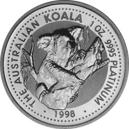 Platin Koala 1 Unze 1998 Australien Perth Mint